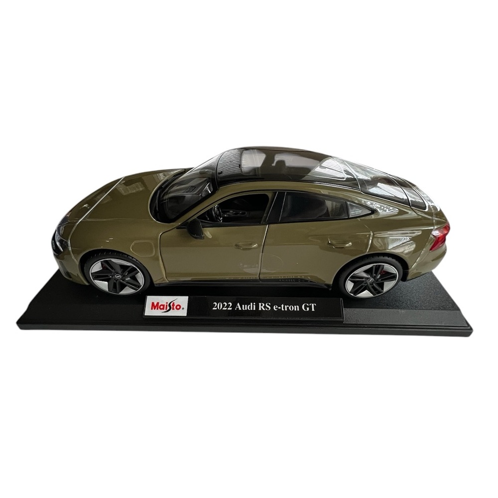 2022 Audi RS E-tron GT Olive Green With Sunroof 1:18 Scale Diecast Car By Maisto